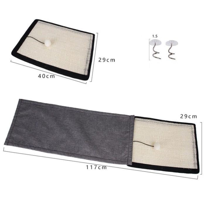 Natürliches Sisal-Haustier-Katzenkratzbrett, Katzenkratzpad, Sofaschutz, Beige Handrail Pad, Beige With Nails, Beige Ordinary Sty – Bild 7