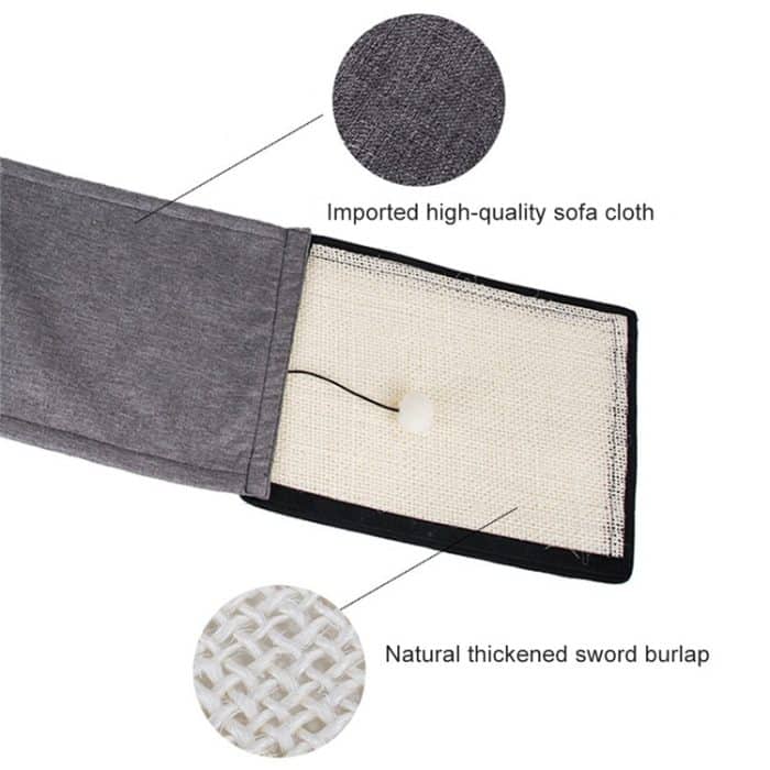 Natürliches Sisal-Haustier-Katzenkratzbrett, Katzenkratzpad, Sofaschutz, Beige Handrail Pad, Beige With Nails, Beige Ordinary Sty – Bild 8