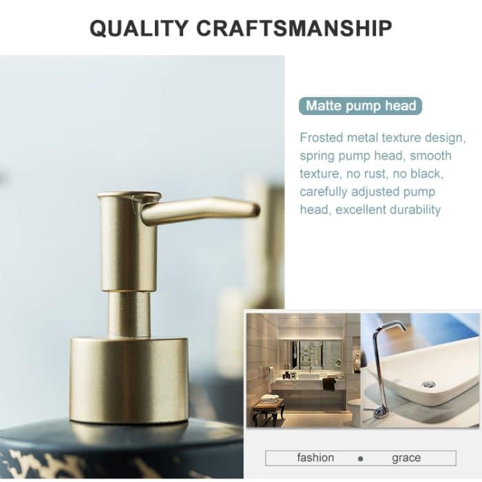 400 ml Badezimmer-Handseifenflasche, Duschgelflasche, Keramikabfüllung – Bild 4