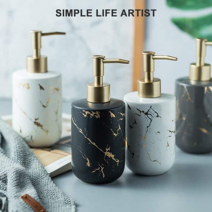 400 ml Badezimmer-Handseifenflasche, Duschgelflasche, Keramikabfüllung – Bild 6