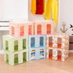 Faltbare Aufbewahrungsbox aus Vliesstoff mit Reißverschluss, feuchtigkeitsbeständige Aufbewahrungsbox für Kleidung, 150L 75x46x45cm – Bild 7