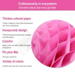 2 Stück Hochzeitsraumdekoration, festliche Mall-Dekoration, Papierwaben-Kugellaterne, 6 inches 15 cm, 8 inches 20 cm, 10 inches 25 cm, 12 inches 30 cm – Bild 3