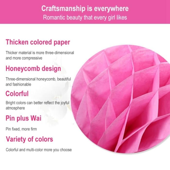 2 Stück Hochzeitsraumdekoration, festliche Mall-Dekoration, Papierwaben-Kugellaterne, 6 inches 15 cm, 8 inches 20 cm, 10 inches 25 cm, 12 inches 30 cm – Bild 3