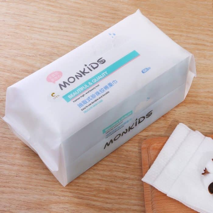 MONKIDS KS037 Einweg-Gesichtstuch, reine Baumwolle, verdickendes Perlen-Reinigungstuch, 100 SheetS Pearls Texture – Bild 2