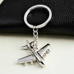 2 Stück kreatives Stereo-Flugzeug-Metall-Schlüsselanhänger, Taschenanhänger, Souvenir, Silver Small Plane – Bild 3