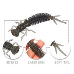 15 Stück 8-farbige Larven-Silikon-Softbait-Köder, 75MM – Bild 5