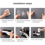 Haartrockner-Aufhänger Free Punch Wandmontiertes Badezimmer-Multifunktions-Toiletten-Aufbewahrungsregal – Bild 9