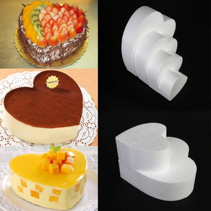 4 Stück herzförmige Prothesenschaum-Backform für Fondant, Kuchen, Seidenblumen-Übungsform, 5cm 4 Inches, 7cm 4 Inches, 10cm 4 Inches, 5cm 6 Inches, 7cm 6 Inches, 10cm 6 Inches, 5cm 8 Inches, 7cm 8 Inches, 10cm 8 Inches, 5cm 10 Inches, 7cm 10 Inches... – Bild 5