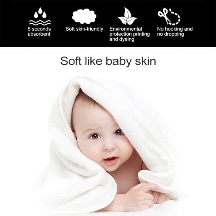 Handtuch mit Schnittkante, Badetuch, gewellter Rand, hochdichtes Korallenvlies, sehr saugfähig, schnell trocknend, 35 × 75cm, 70 ×140 cm – Bild 3