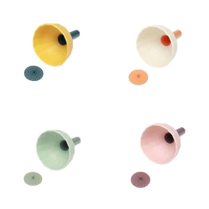 3 PCS TM21004 Multifunktionaler tragbarer Trichter Mini-Ölleck mit kleinem Kaliber, Small Caliber Oil Leak(Yellow & Navy), Small Caliber Oil Leak(White & Orange), Small Caliber Oil Leak(Light Green & Dark Green), Small Caliber Oil Leak(Pink & Purple) – Bild 2