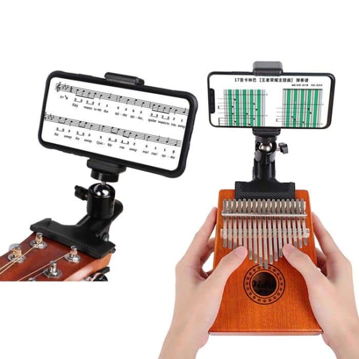 GS07 Live-Video-Miniaturbild-Telefon-Gitarrenständer, GS07 Guitar, GS07 Kalinba – Bild 2