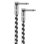 2 Ellenbogenkopf 6,35 mm Gitarrenkabel Sauerstofffreier Kupferkern TS Großes zweiadriges Kabel, 0.15m, 0.3m, 0.5m, 1m, 1.5m, 2m, 3m, 5m, 8m, 10m – Bild 2