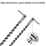 2 Ellenbogenkopf 6,35 mm Gitarrenkabel Sauerstofffreier Kupferkern TS Großes zweiadriges Kabel, 0.15m, 0.3m, 0.5m, 1m, 1.5m, 2m, 3m, 5m, 8m, 10m – Bild 3