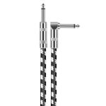 1 gerader Kopf + 1 Ellenbogenkopf 6,35 mm Gitarrenkabel sauerstofffreier Kupferkern TS großes zweiadriges Kabel, 0.15m, 0.3m, 0.5m, 1m, 1.5m, 2m, 3m, 5m, 8m, 10m – Bild 2