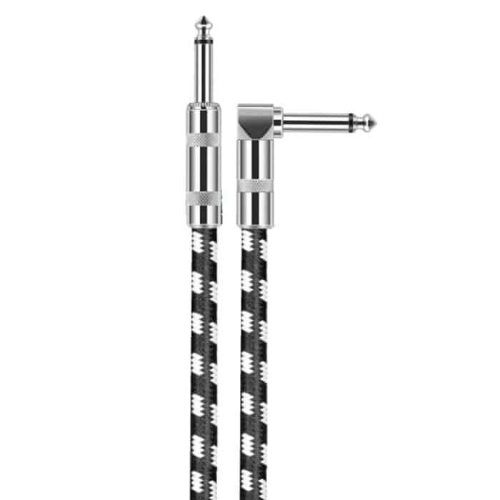 1 gerader Kopf + 1 Ellenbogenkopf 6,35 mm Gitarrenkabel sauerstofffreier Kupferkern TS großes zweiadriges Kabel, 0.15m, 0.3m, 0.5m, 1m, 1.5m, 2m, 3m, 5m, 8m, 10m – Bild 2