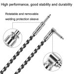 1 gerader Kopf + 1 Ellenbogenkopf 6,35 mm Gitarrenkabel sauerstofffreier Kupferkern TS großes zweiadriges Kabel, 0.15m, 0.3m, 0.5m, 1m, 1.5m, 2m, 3m, 5m, 8m, 10m – Bild 3