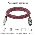 Rot und Schwarz Net TRS 6,35 mm Stecker auf Caron-Buchse, Mikrofon-XLR-Balance-Kabel, 25m, 30m – Bild 7