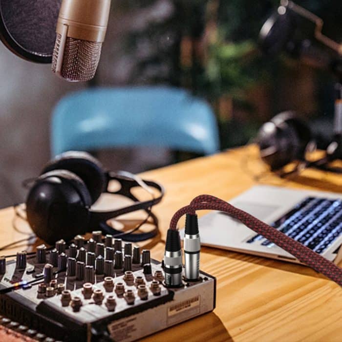 Rot und Schwarz Net TRS 6,35 mm Stecker auf Caron-Buchse, Mikrofon-XLR-Balance-Kabel, 25m, 30m – Bild 8