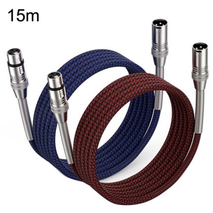 2 Stück LHD010 Caron Stecker auf Buchse XLR Dual Card Mikrofonkabel Audiokabel, 15m, 20m, 25m, 30m, 40m, 50m, 60m
