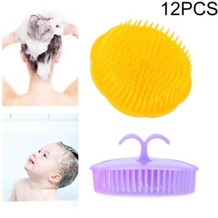 12 PCS Shampoo-Bürste Adult Scalp Massage Brush Weichkleber Badezimmer Shampoo Comb ， Zufällige Farbabgabe – Bild 1