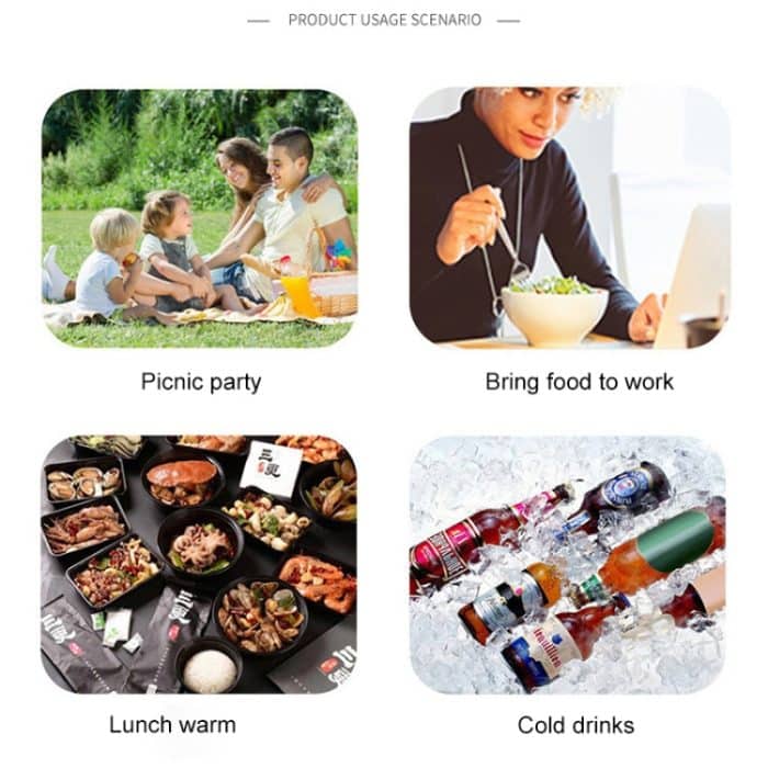 Tragbares Studenten-Mittagessen im Freien, tragbare Isolierung für Kinder, niedliche Studenten-Lunchbox-Tasche – Bild 7