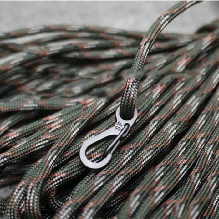 10 Stück SF-Version, einfache Mini-Feder-Hängeschnalle, Schlüsselanhänger-Schnalle, geeignet für innerhalb von 5 mm Schirmseil – Bild 4