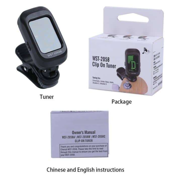 Little Angel WST-2058B Gitarren-Kapodaster, elektronisches Stimmgerät, 5×3.7×2.7cm – Bild 4