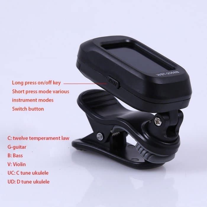 Little Angel WST-2058B Gitarren-Kapodaster, elektronisches Stimmgerät, 5×3.7×2.7cm – Bild 6