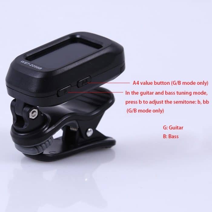 Little Angel WST-2058B Gitarren-Kapodaster, elektronisches Stimmgerät, 5×3.7×2.7cm – Bild 7