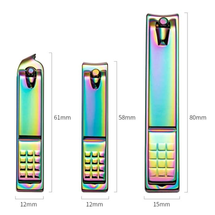 2-teiliges 3-in-1-Nagelscheren-Set aus schwarzem Titan, Peeling-Maniküre-Werkzeug, Black (Iron Box), Color Titanium (Iron Box) – Bild 3