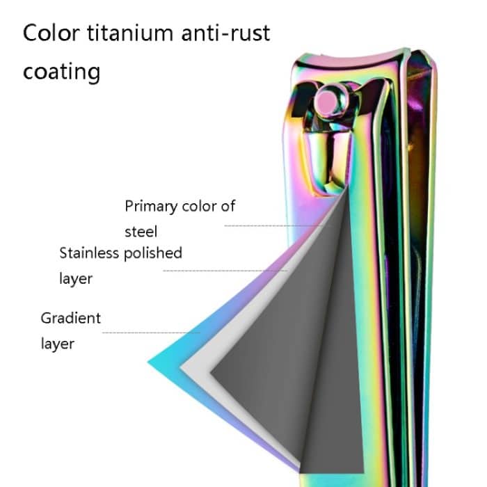 2-teiliges 3-in-1-Nagelscheren-Set aus schwarzem Titan, Peeling-Maniküre-Werkzeug, Black (Iron Box), Color Titanium (Iron Box) – Bild 4