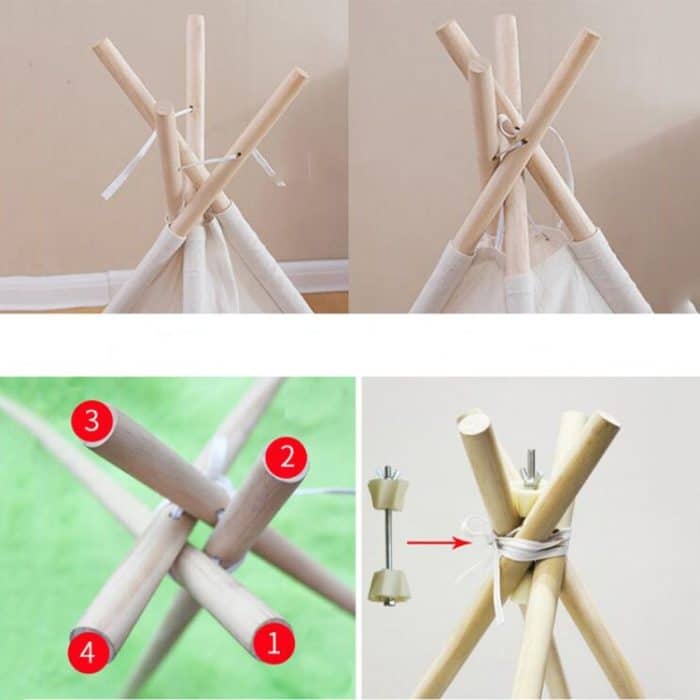 Kinderzimmer Prinzessin Zelt Indoor Spielhaus Faltzelt Spielzeug, 1.35m – Bild 4