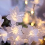 LED-Faseroptik-Blumenzweig-Lichterkette, Zimmer, Schlafzimmer, romantische Dekoration, Laterne – Bild 6