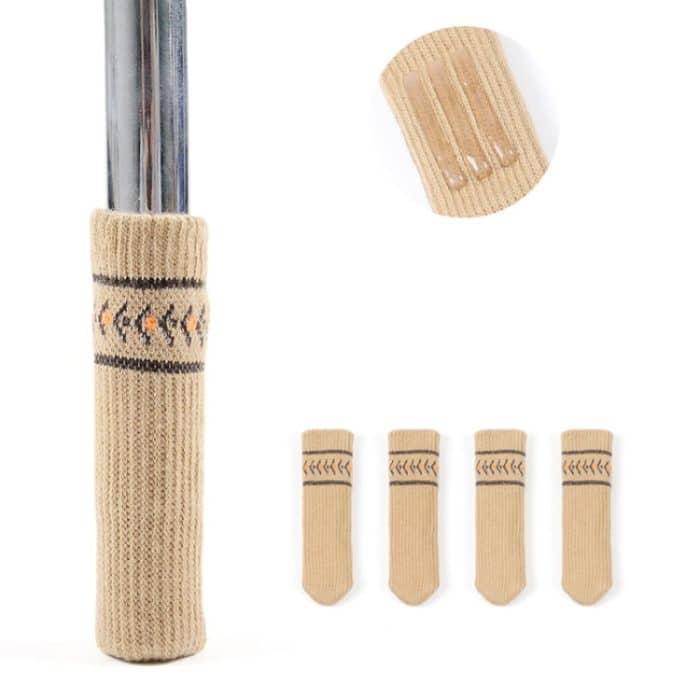 24 Stück Stuhlbeine, gestrickt, rutschfeste Bodenschutzkappe, kratzfeste Sockenabdeckung – Bild 8