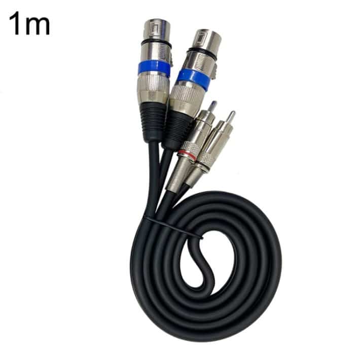 2RCA-Stecker 2XLR Caron-Buchse Lautsprecher-Audio-Balance-Kabel, 0.5m, 1m, 1.5m, 2m, 3m, 5m, 10m, 20m – Bild 1