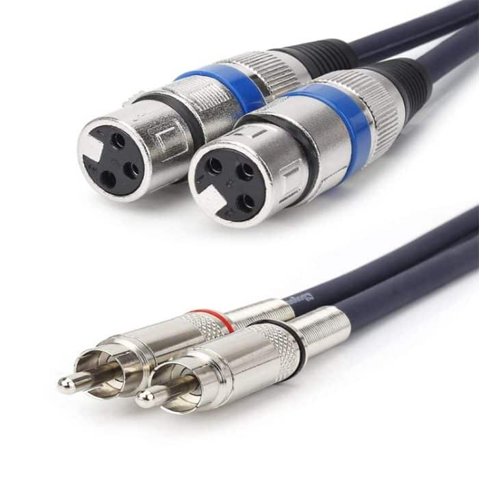 2RCA-Stecker 2XLR Caron-Buchse Lautsprecher-Audio-Balance-Kabel, 0.5m, 1m, 1.5m, 2m, 3m, 5m, 10m, 20m – Bild 2