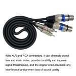 2RCA-Stecker 2XLR Caron-Buchse Lautsprecher-Audio-Balance-Kabel, 0.5m, 1m, 1.5m, 2m, 3m, 5m, 10m, 20m – Bild 4