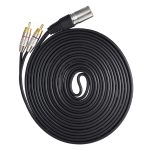 XLR-Stecker auf 2RCA-Stecker, Stereo-Audiokabel, Länge:, 0.5m, 1m, 1.5m, 2m, 3m, 5m, 8m, 10m – Bild 6