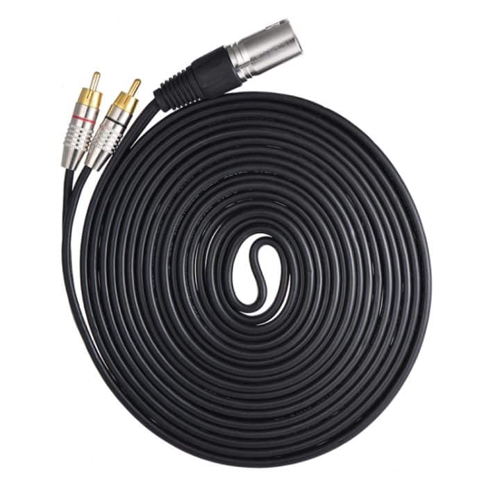 XLR-Stecker auf 2RCA-Stecker, Stereo-Audiokabel, Länge:, 0.5m, 1m, 1.5m, 2m, 3m, 5m, 8m, 10m – Bild 6