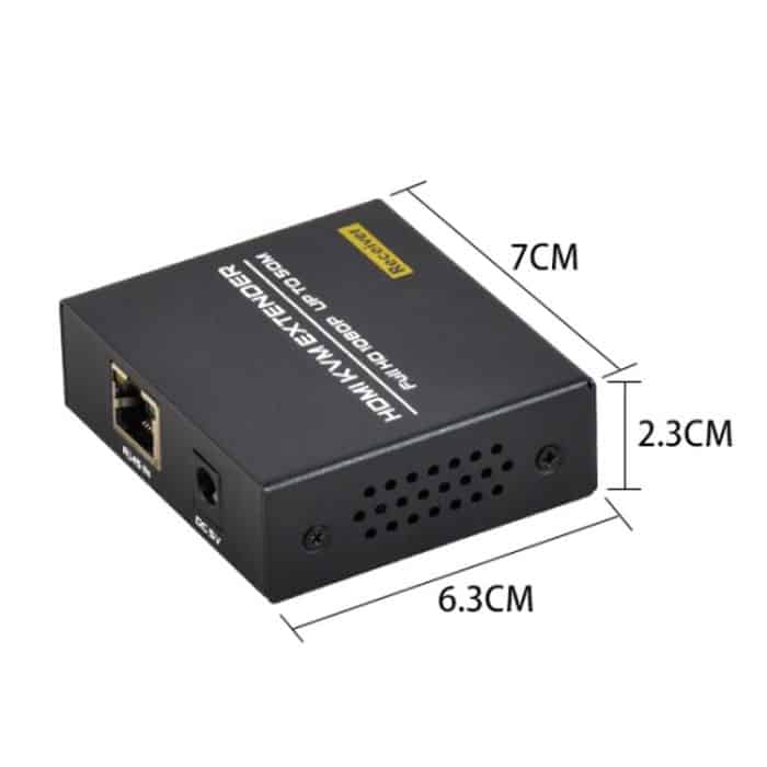 FJGEAR FJ-HKV50 HDMI+USB zu KVM 1080P IP 50M Extender, FJ-HKV50 US Plug, FJ-HKV50 EU Plug – Bild 2