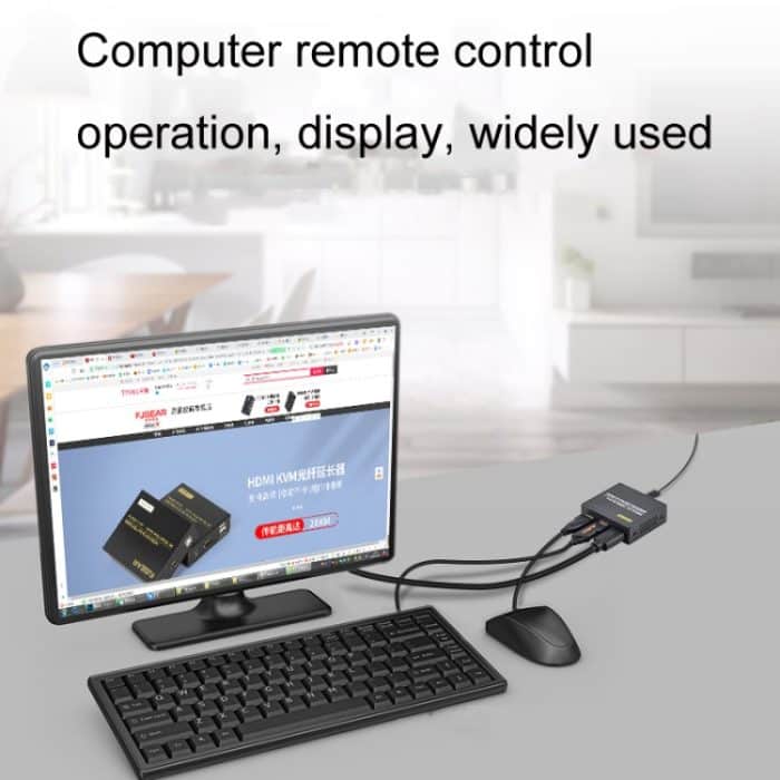 FJGEAR FJ-HKV50 HDMI+USB zu KVM 1080P IP 50M Extender, FJ-HKV50 US Plug, FJ-HKV50 EU Plug – Bild 5