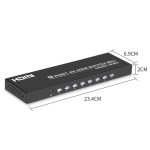 FJGEAR FJ-4K801 4K 8 In 1 Out HDMI HD Video Switcher, FJ-4K801 US Plug, FJ-4K801 EU Plug – Bild 2