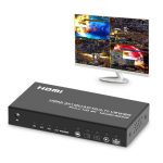 FJGEAR FJ-401HF 4 In 1 Out 4K HDMI Splitter unterstützt Vier-Bildschirm-Segmentierung, FJ-401HF EU Plug, FJ-401HF US Plug – Bild 2