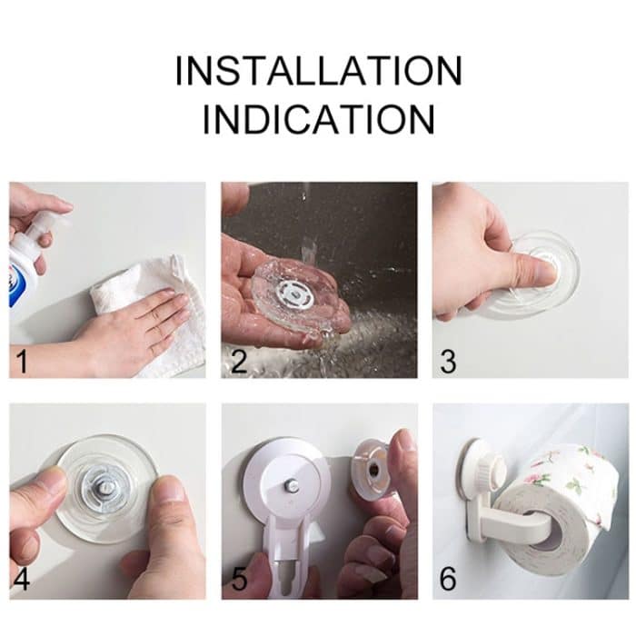 Toilettenpapierhalter, Saugnapf, Wandmontage, abnehmbares Rack – Bild 9