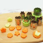 8-in-1 Keksform-Set aus Edelstahl zum Bedrucken von Gemüse, Obst, Schneiden und Prägen, 8 in 1(Green)