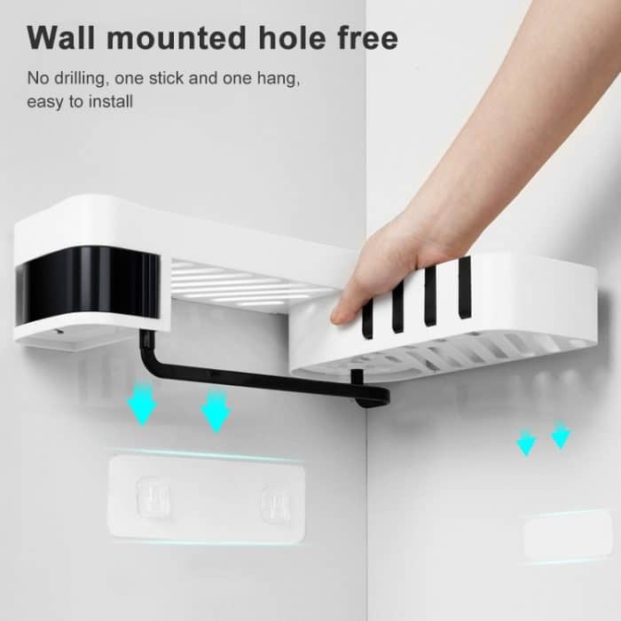 2 PCS Bad Zubehör Dusche Regal Nahtlose Rotierenden Stativ Nahtlos Leuchten Lagerung Rack Küche Stativ – Bild 4