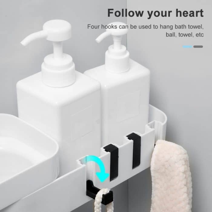 2 PCS Bad Zubehör Dusche Regal Nahtlose Rotierenden Stativ Nahtlos Leuchten Lagerung Rack Küche Stativ – Bild 5