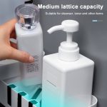 2 PCS Bad Zubehör Dusche Regal Nahtlose Rotierenden Stativ Nahtlos Leuchten Lagerung Rack Küche Stativ – Bild 7