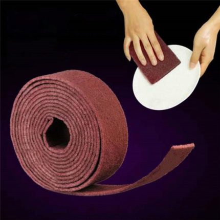 10 Stück Nylon-Schmirgel-Scheuerschwamm, Edelstahl-Rostpolierlappen für Küchengeschirr, 7 cm x 5.7 m, 9 cm x 1 m, 9 cm x 5.7 m, 9 cm x 20 m