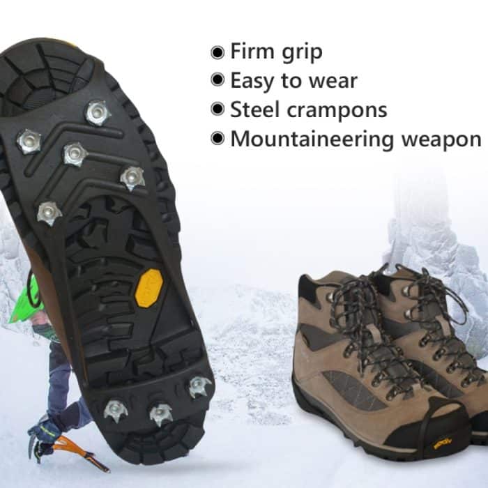 8 Zähne Ice Claw Outdoor rutschfeste Schuhüberzüge für Eis-Schnee-Boden, M（35-40 Yards）, L（41-45 Yards） – Bild 4